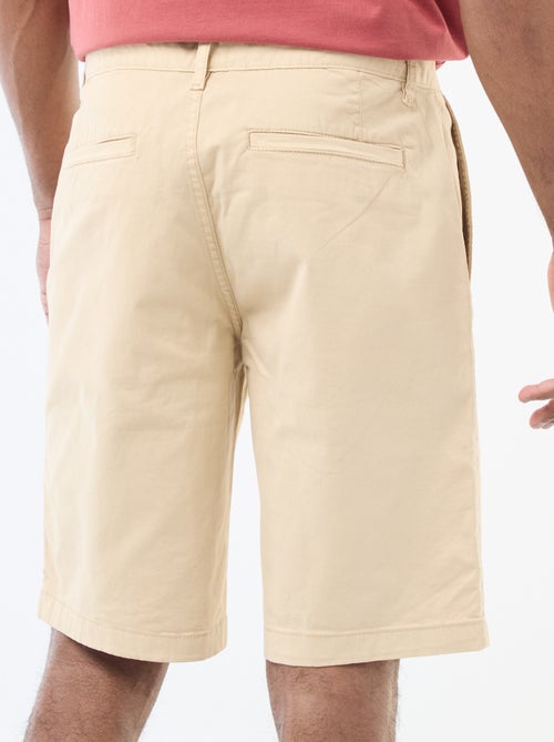 Bermuda chino en twill uni - Kiabi