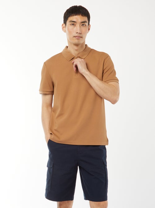 Bermuda chino en twill uni multipoches - Kiabi