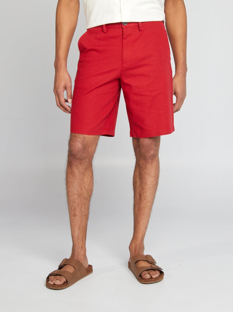 Bermuda chino Rouge - Kiabi
