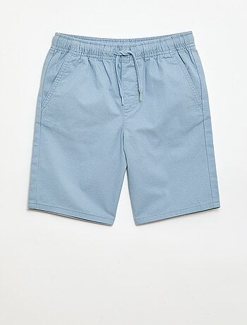 Bermuda chino uni avec liens de serrage