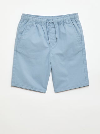 Bermuda chino uni avec liens de serrage