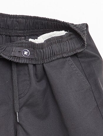 Bermuda chino uni avec liens de serrage