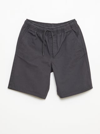 Bermuda chino uni avec liens de serrage