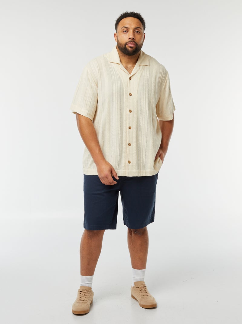 Bermuda chino uni Bleu - Kiabi