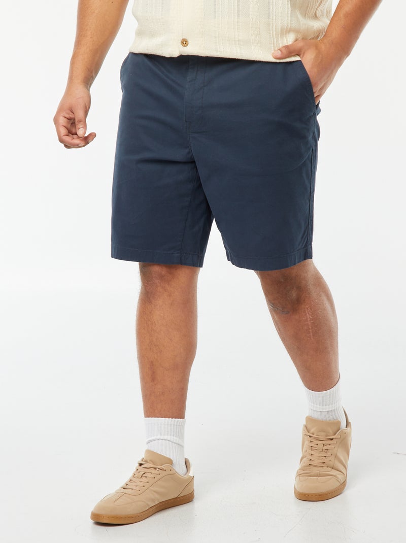 Bermuda chino uni Bleu - Kiabi
