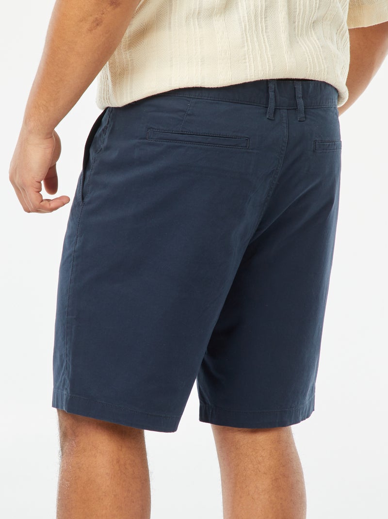 Bermuda chino uni Bleu - Kiabi