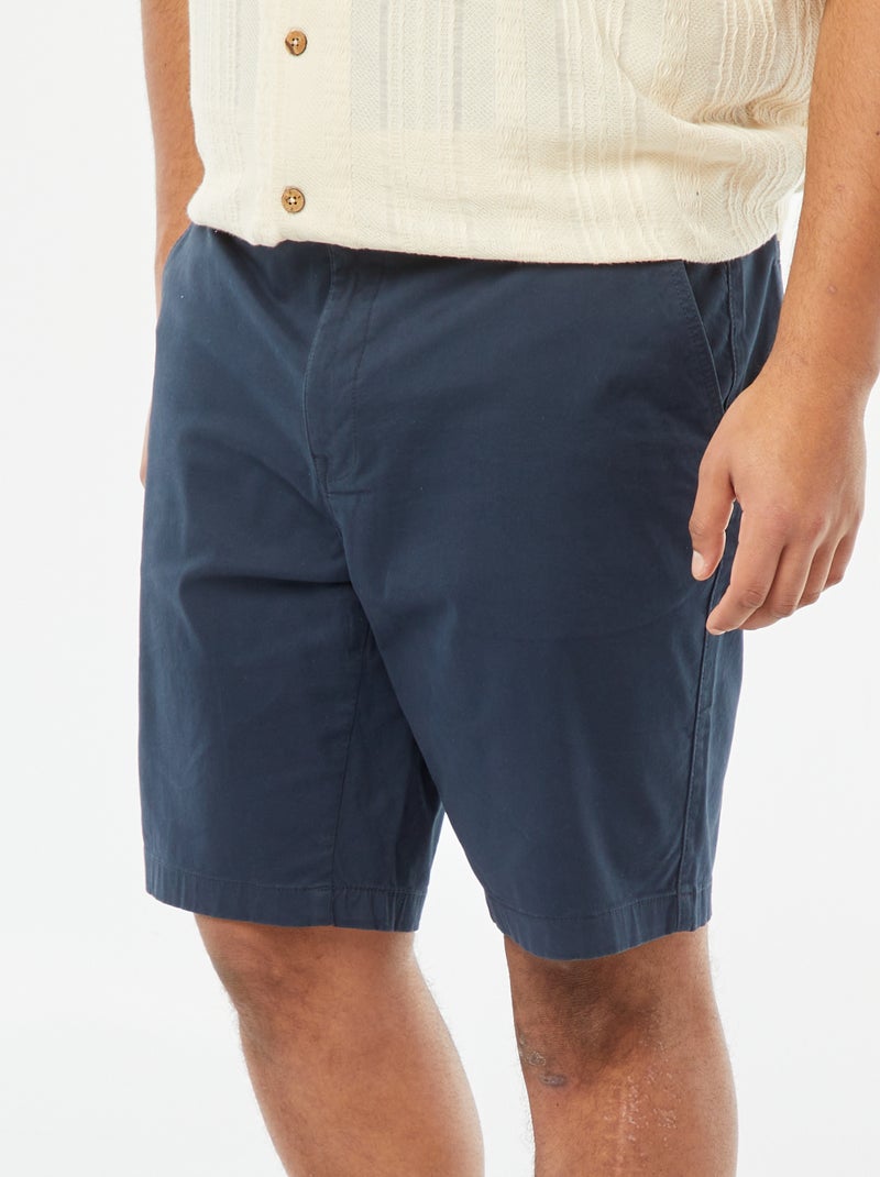 Bermuda chino uni Bleu - Kiabi