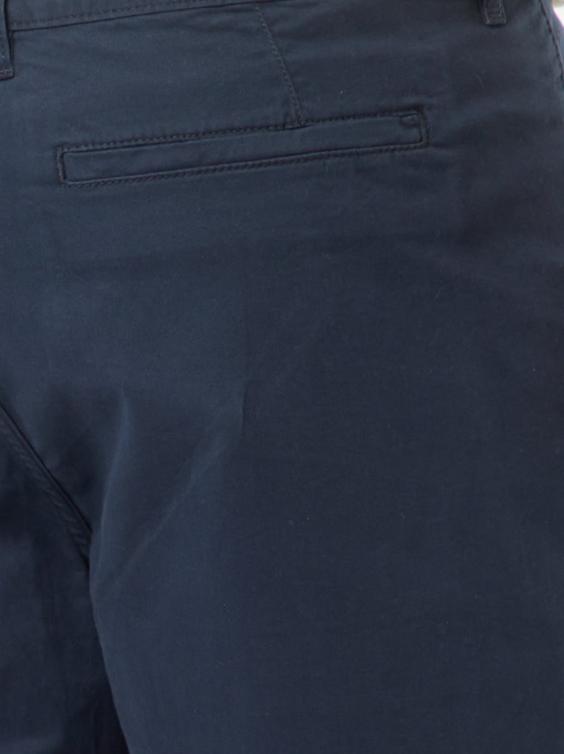 Bermuda chino uni Bleu - Kiabi