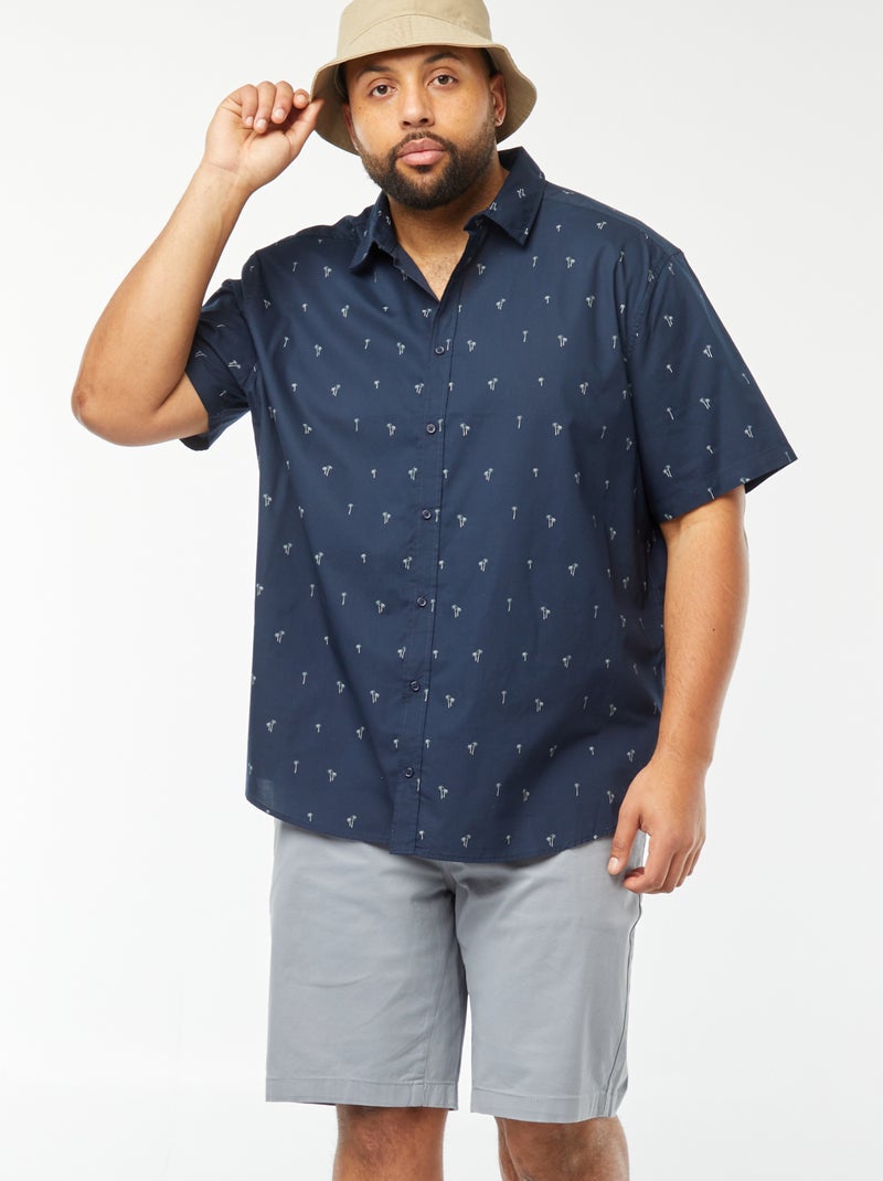 Bermuda chino uni Bleu - Kiabi