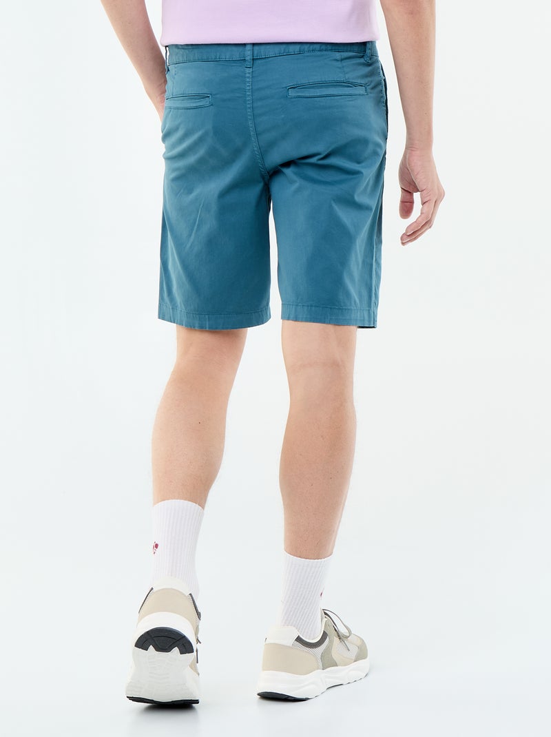 Bermuda chino uni Bleu - Kiabi