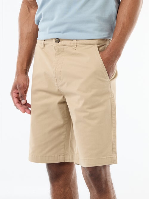 Bermuda chino uni en twill - Kiabi