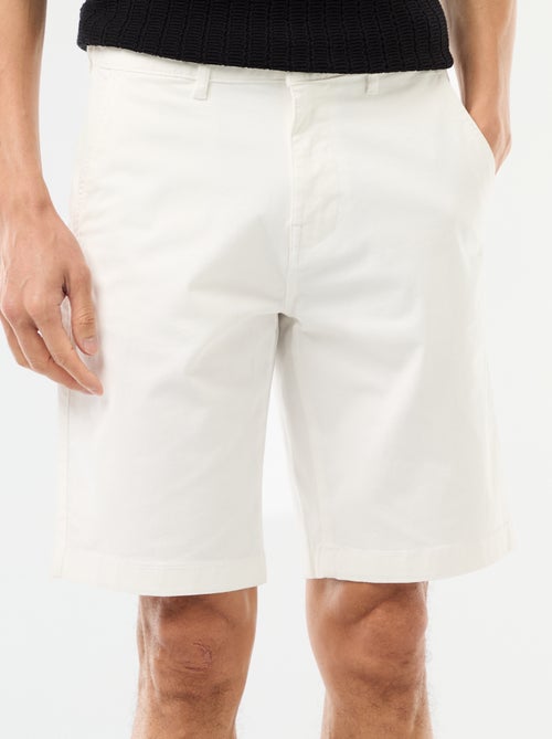 Bermuda chino uni en twill - Kiabi