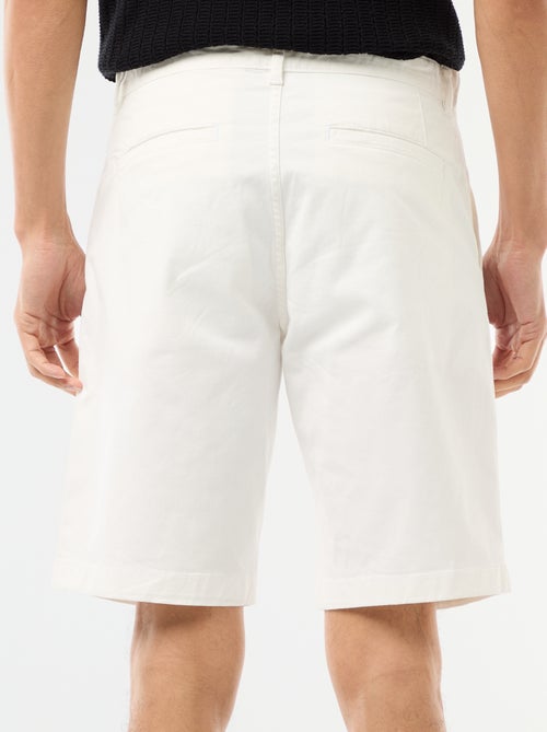 Bermuda chino uni en twill - Kiabi