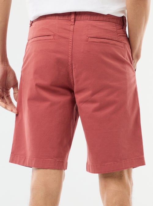 Bermuda chino uni en twill - Kiabi