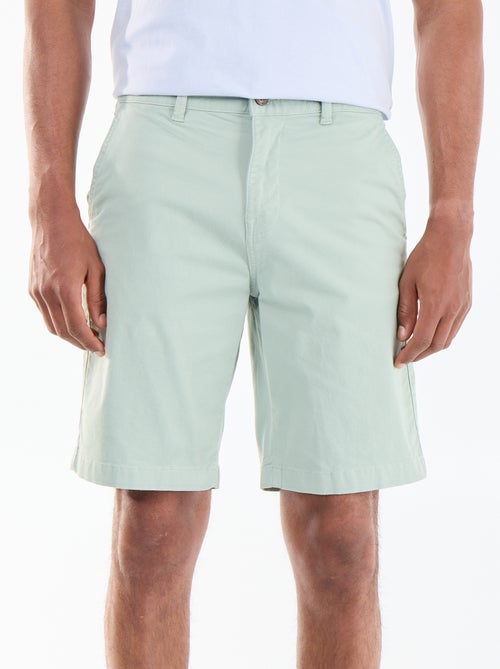 Bermuda chino uni en twill - Kiabi