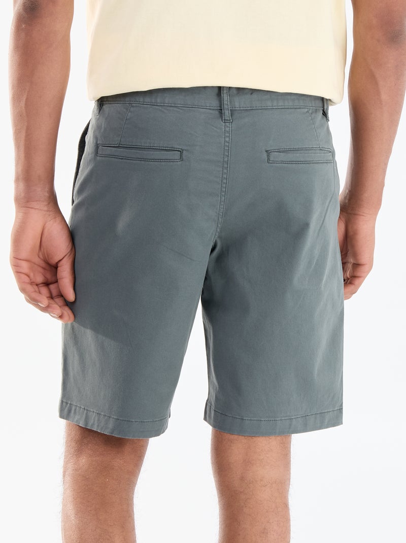 Bermuda chino uni Vert - Kiabi