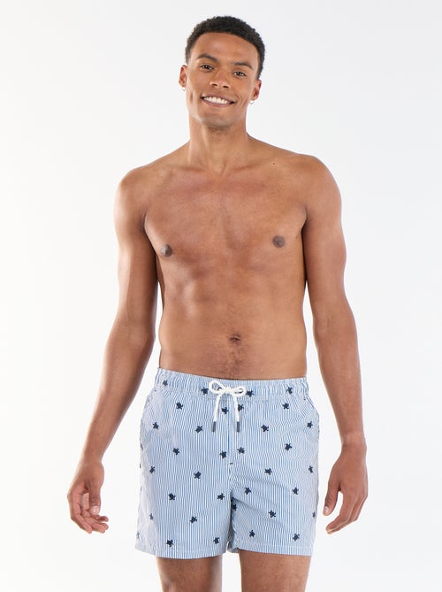 Bermuda de bain à motif - Kiabi