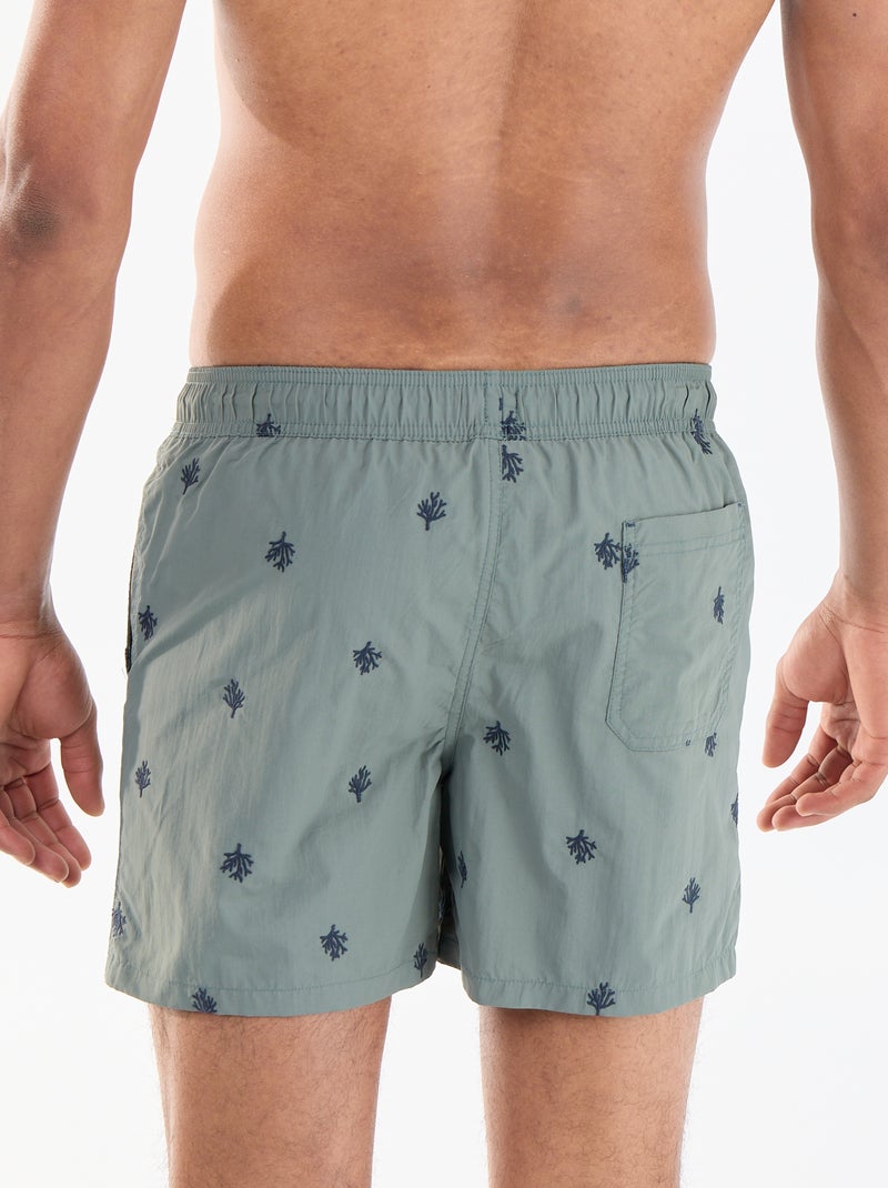 Bermuda de bain à motif Vert - Kiabi