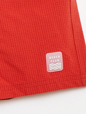 Bermuda de bain avec effet gaufré