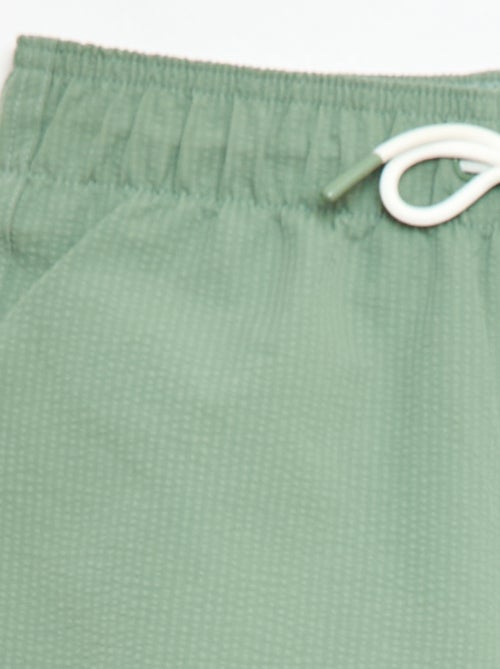 Bermuda de bain effet gaufré - Kiabi