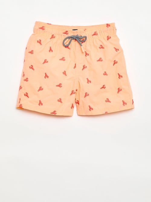 Bermuda de bain imprimé all-over tropique - Kiabi
