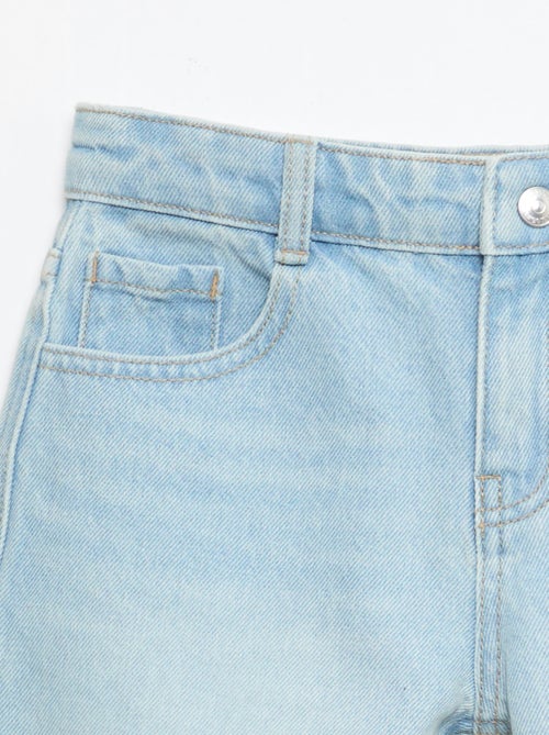 Bermuda denim slim fit stretch en coton - Kiabi