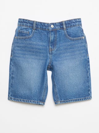Bermuda denim slim fit stretch en coton