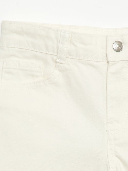 Bermuda denim slim fit stretch en coton - Kiabi