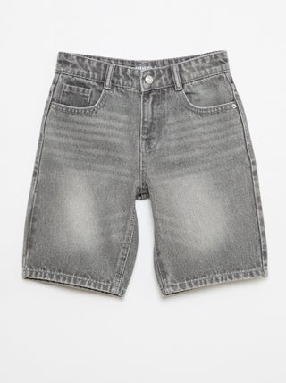 Bermuda denim slim fit stretch en coton