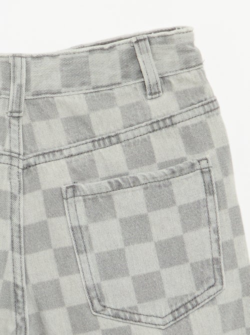 Bermuda en denim à carreaux - Kiabi Bermuda en denim à carreaux - Kiabi