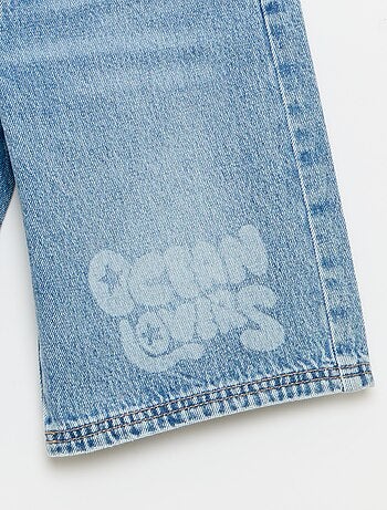 Bermuda en denim avec cordons de serrage