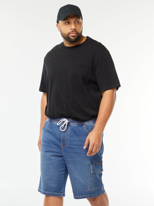 Bermuda en denim avec poche à rabat - Kiabi