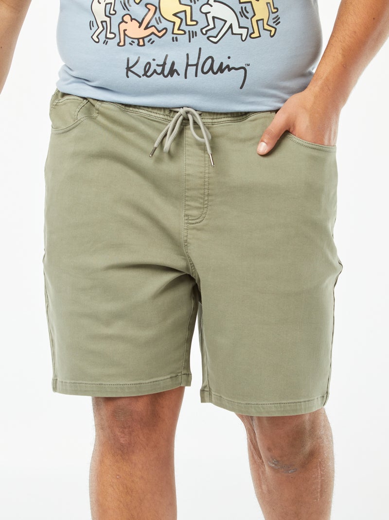 Bermuda en denim coloré Vert - Kiabi