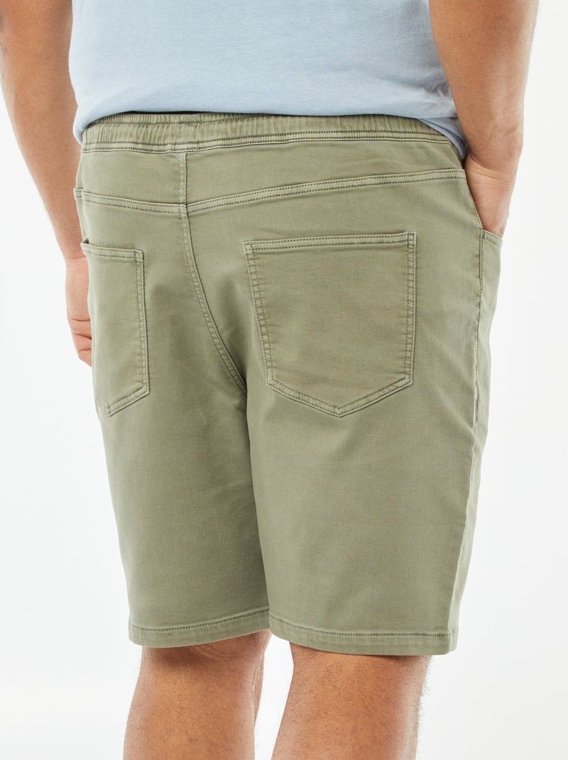 Bermuda en denim coloré Vert - Kiabi