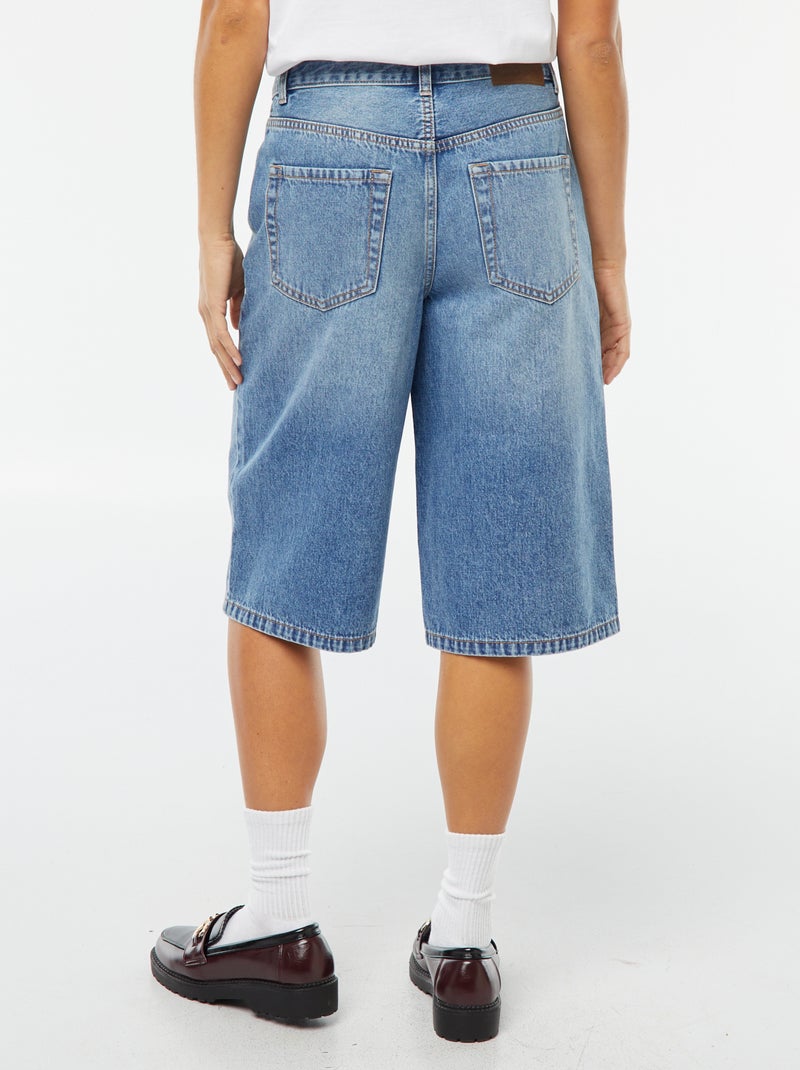 Bermuda en denim jort BLEU - Kiabi