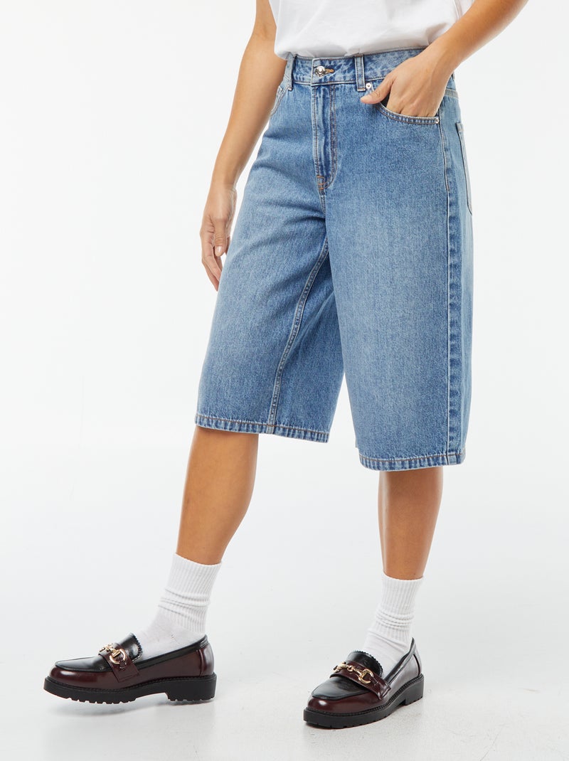 Bermuda en denim jort BLEU - Kiabi