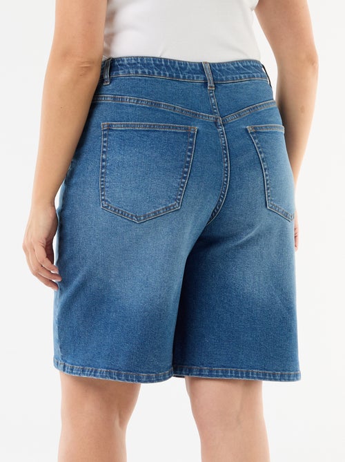 Bermuda en denim taille haute - Kiabi