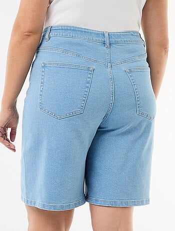Bermuda en denim taille haute