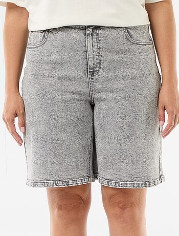 Bermuda en denim taille haute