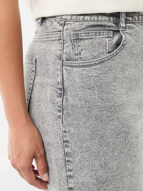 Bermuda en denim taille haute - Kiabi