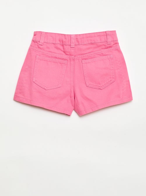 Bermuda en denim uni à 5poches - Kiabi