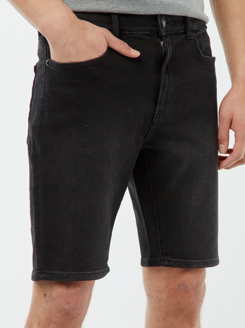 Bermuda en jean 5 poches GRIS - Kiabi