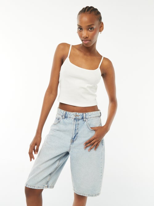 Bermuda en jean à 5 poches - Kiabi
