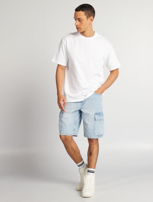 Bermuda en jean avec poches - Kiabi