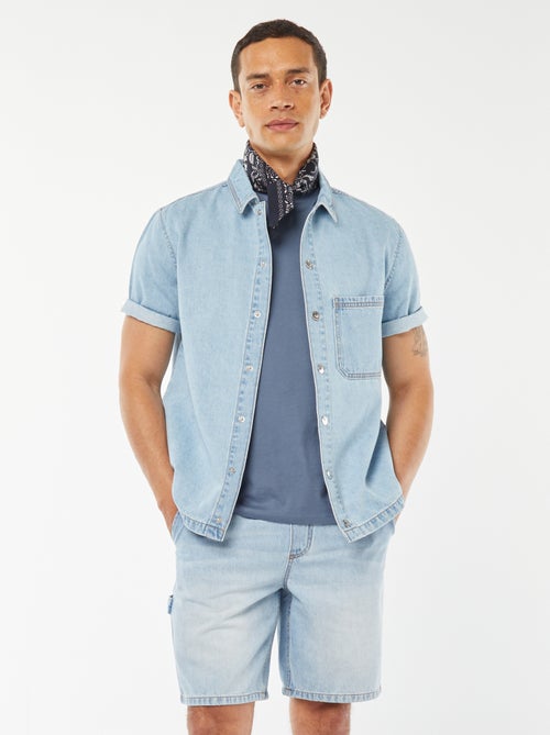 Bermuda en jean avec poches - Kiabi