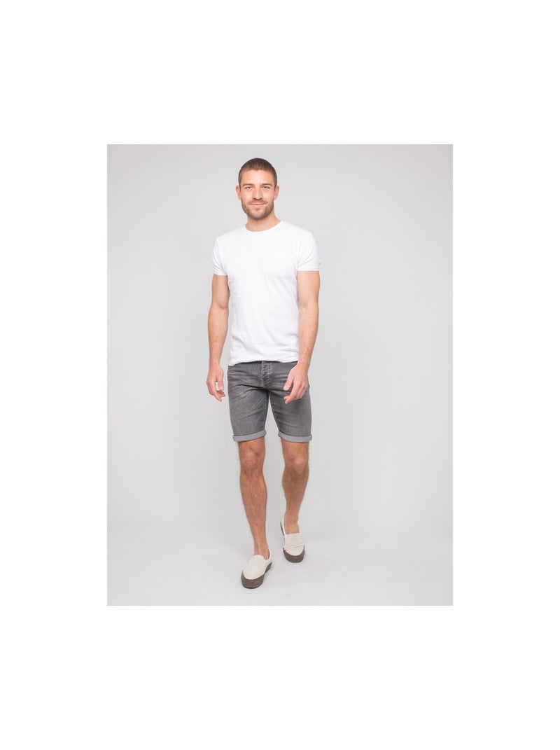 Bermuda en jean blopers Gris - Kiabi