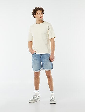 Bermuda en jean slim