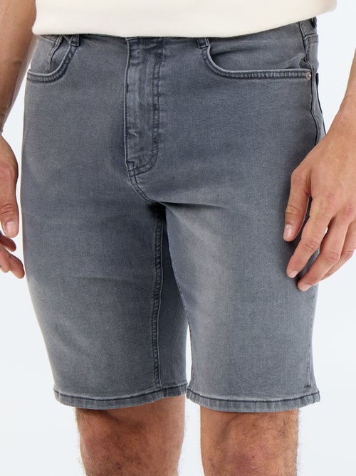Bermuda en jean slim fit - Kiabi Bermuda en jean slim fit - Kiabi