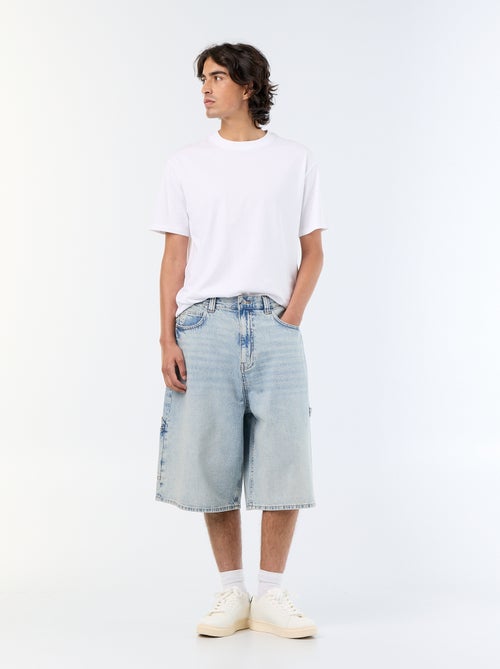 Bermuda en jean style carpenter - Kiabi