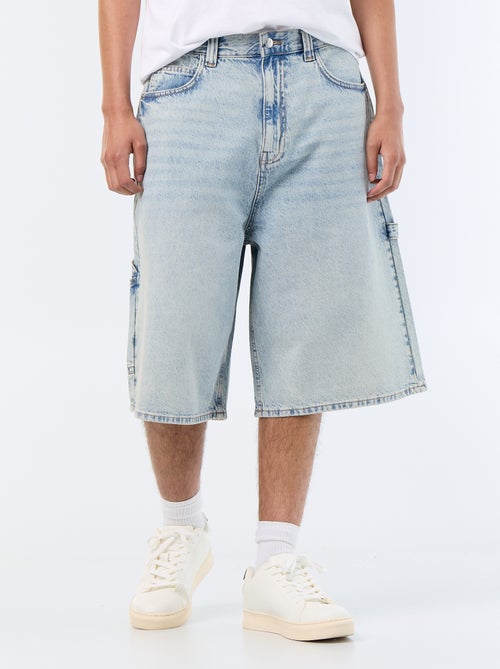 Bermuda en jean style carpenter - Kiabi